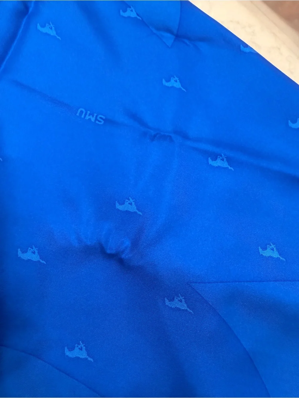 Women's scarf Blue Satin